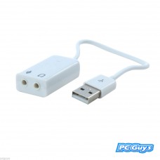 USB 2.0 Virtual 7.1 Channel Audio Sound Card 3D for PC Win XP Vista 7 Mac